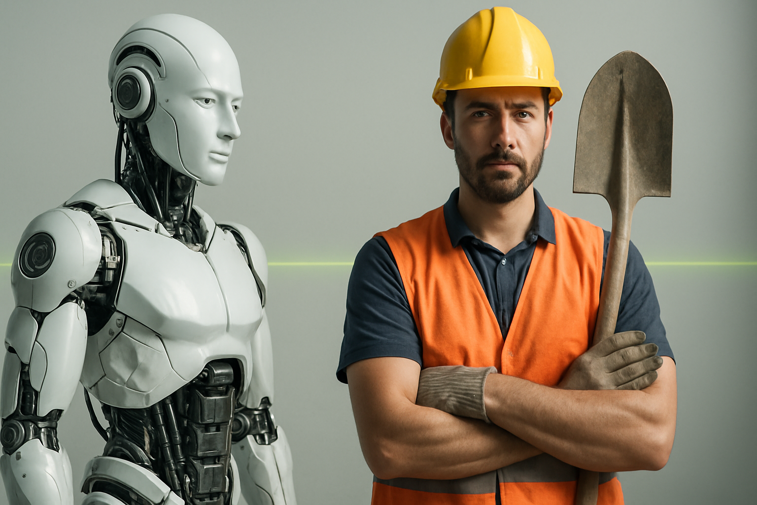 A visual of AI automation improving efficiency over manual work