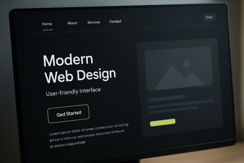 A modern website showing dark mode design for improved user interface.