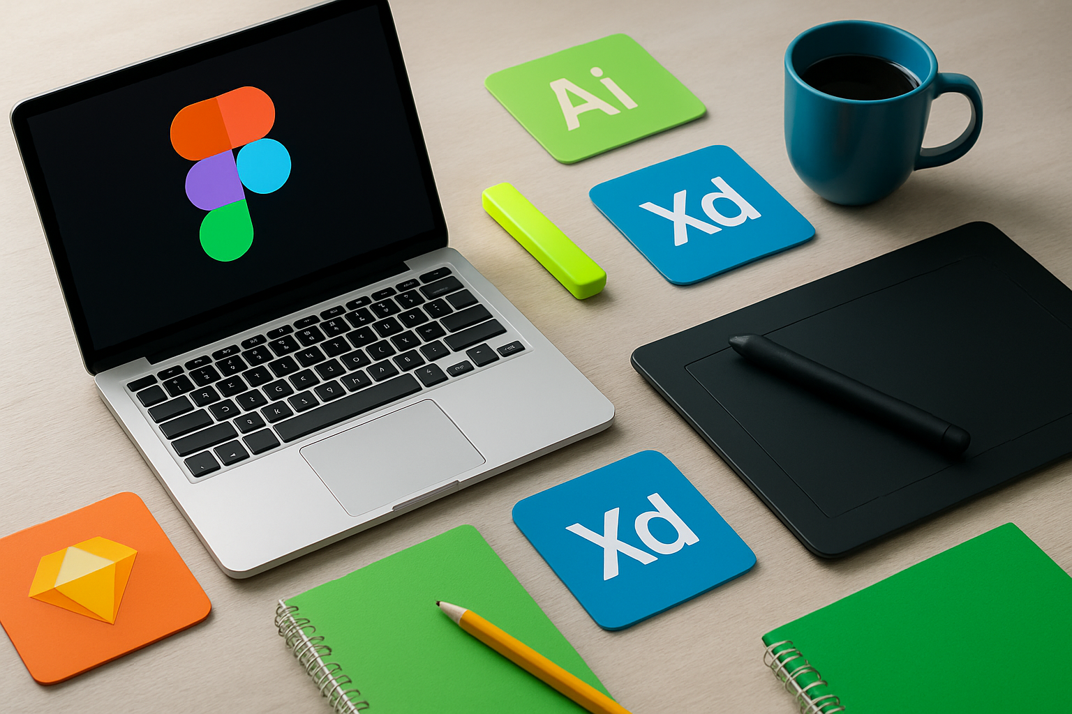 An array of branding color selection tools in use