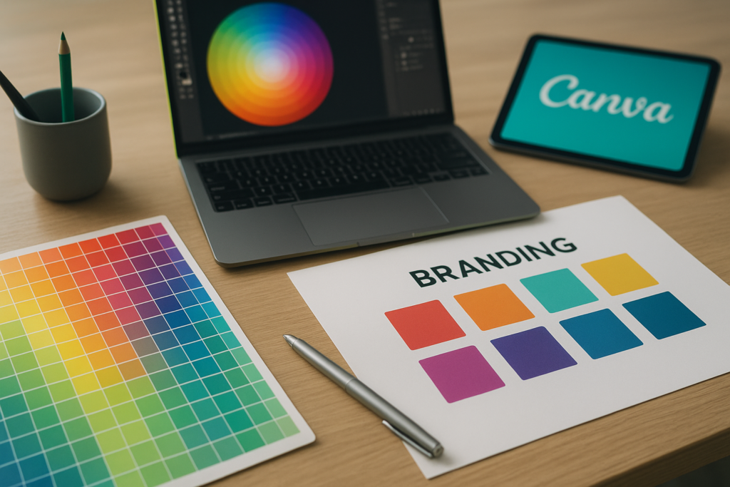 A vibrant color palette for effective website branding choices.